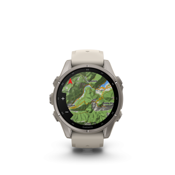 GARMIN Fenix 9, 43mm, Nebelgrau/Titan mit Silikon-Armband (010-04761-01)